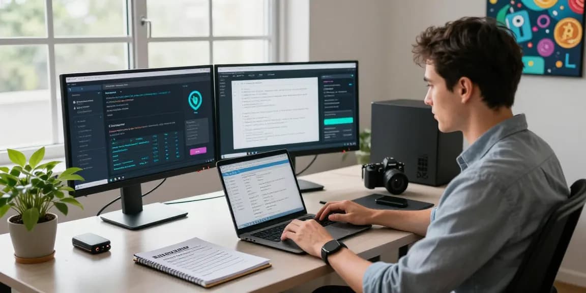 Crypto recovery expert utilizing advanced strategies to recover lost crypto in a professional home office.