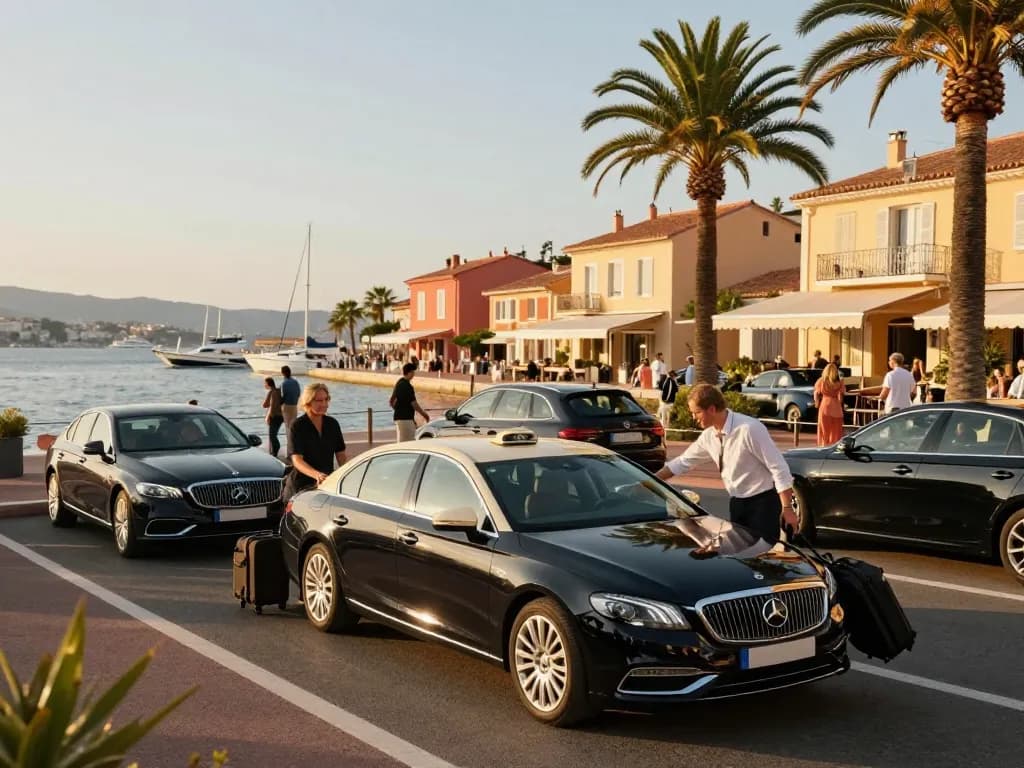 Profitez d'une expérience de taxi luxueuse à Saint-Tropez avec des vues mer à couper le souffle et un service professionnel.