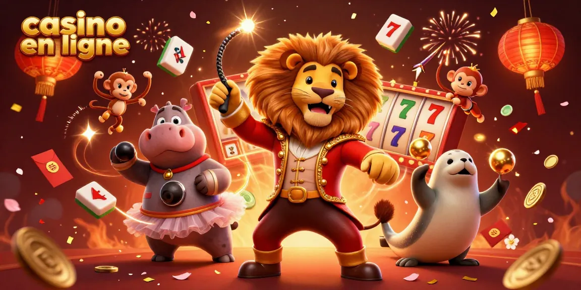 Jouez au casino en ligne avec des personnages animés et des éléments de jeu festifs.