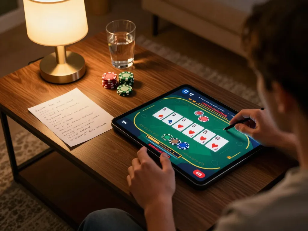 Engaging with llwin Download on a tablet during a home casino session