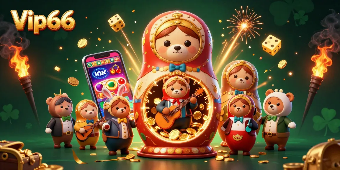 Experience the vibrant excitement of Vip66 with lively casino games featuring colorful 3D characters and jackpot elements.