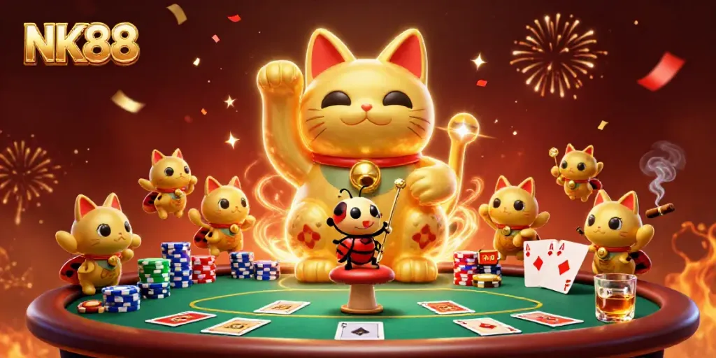 Experience the thrilling magic of NK88 casino with vibrant 3D graphics and interactive elements.