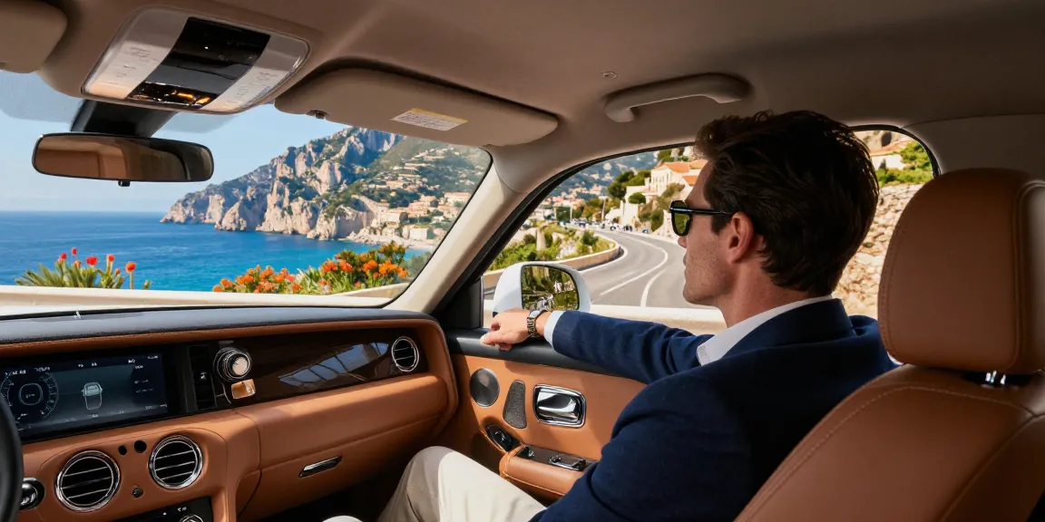 Transfert privé Nice Saint-Tropez avec chauffeur luxueux offrant un trajet haut de gamme en Côte d'Azur.