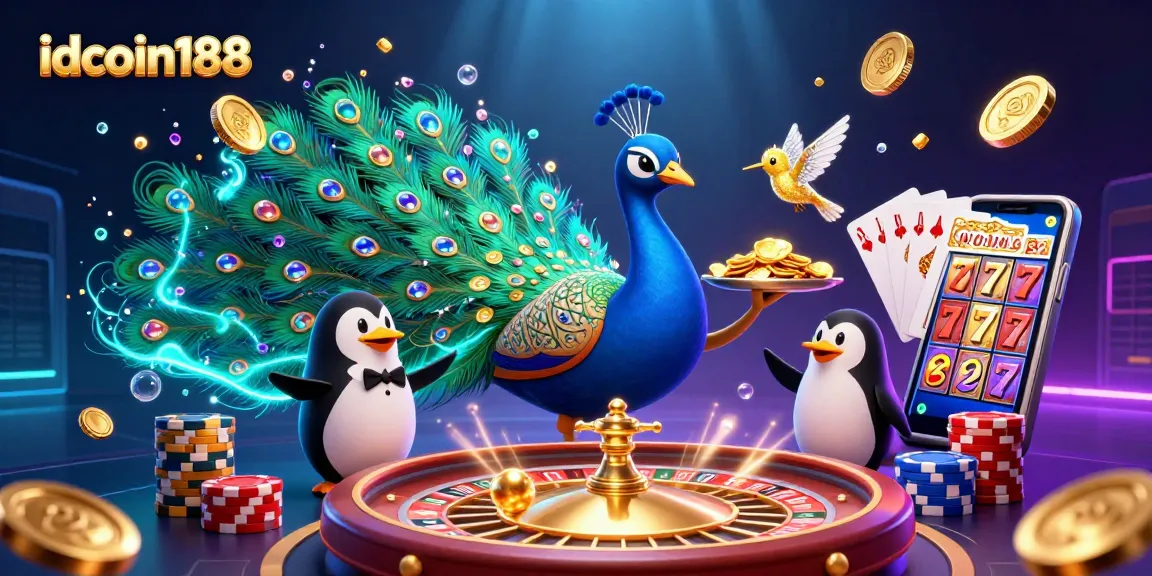 Experience exciting gameplay at idcoin188 with vibrant 3D characters amidst dynamic casino elements.