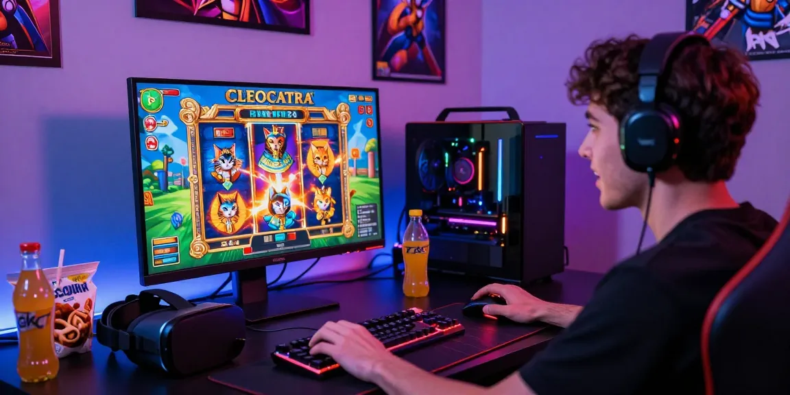 Exciting Cleocatra jogar online gaming scene with player engaged in vibrant graphics and immersive atmosphere.