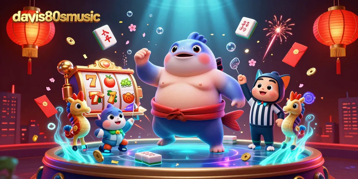 Engage in exciting slots gameplay with davis80smusic in this vibrant underwater casino scene.
