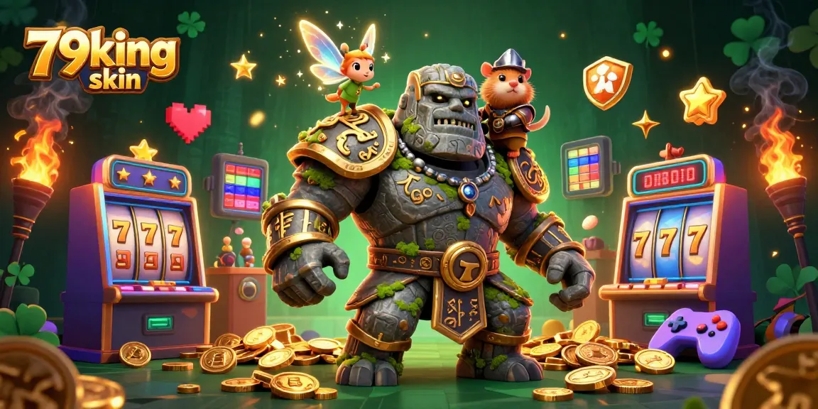 Experience exciting gameplay with 79king skin's vibrant 3D casino illustration featuring enchanting characters and dynamic elements.