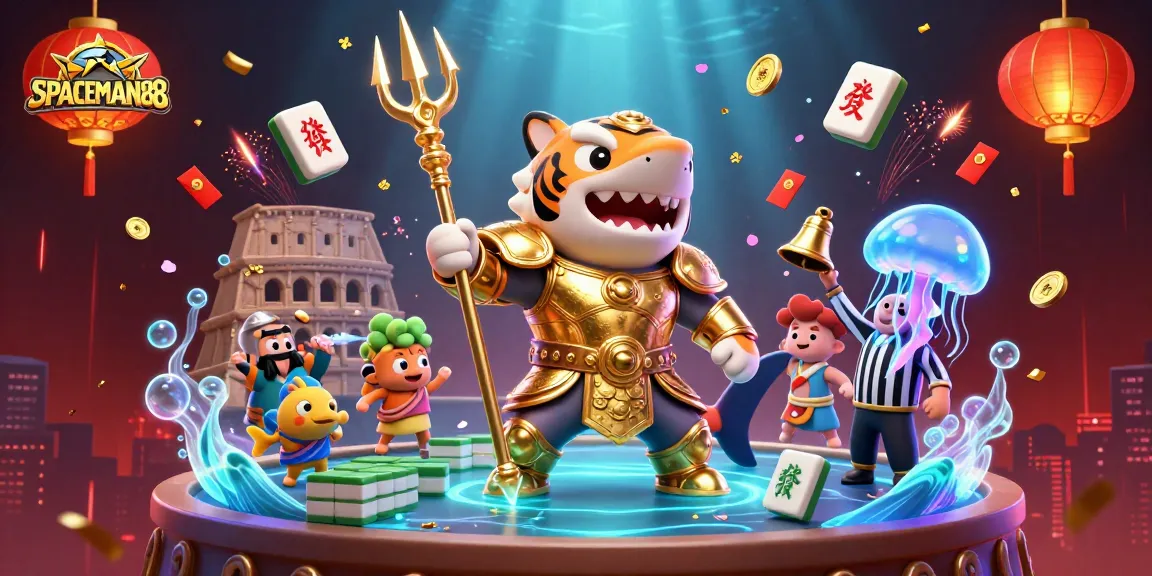 Engage with SPACEMAN88's exciting underwater gambling scene featuring lively characters and dynamic game elements.