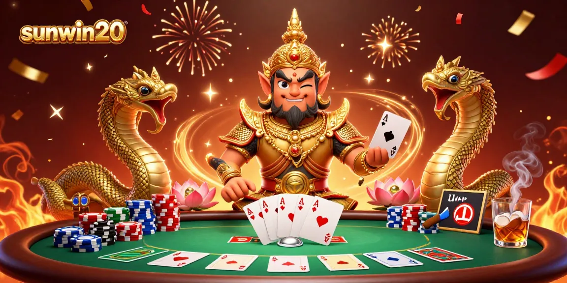 Experience the thrill of gambling at sunwin20 with lively poker games, vibrant characters, and festive atmosphere.