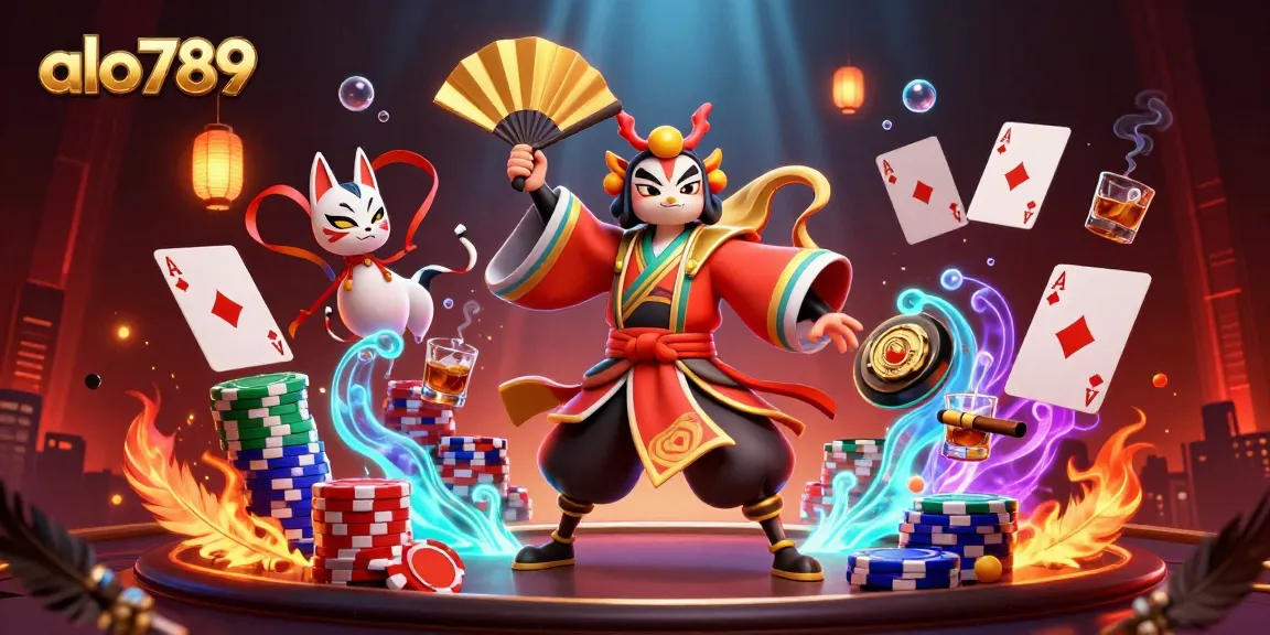 Experience thrilling cockfighting matches at alo789 with a dynamic illustration showcasing vibrant gaming elements.
