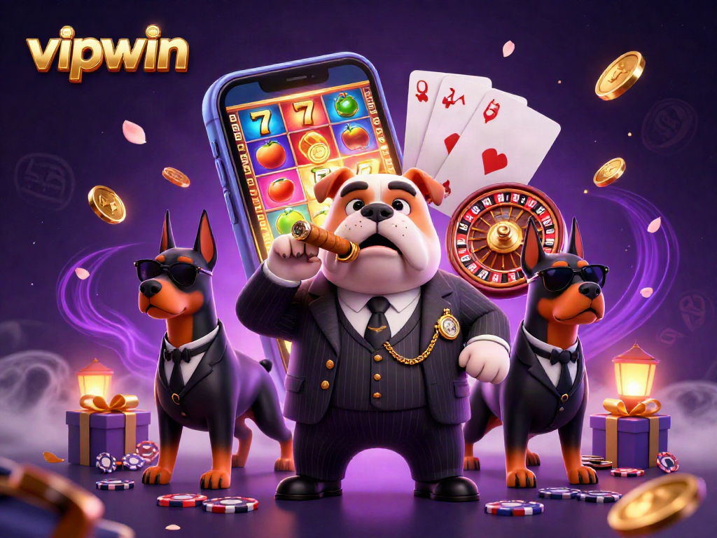 vipwin's thrilling casino action with mafia-style characters and slot games highlights excitement.