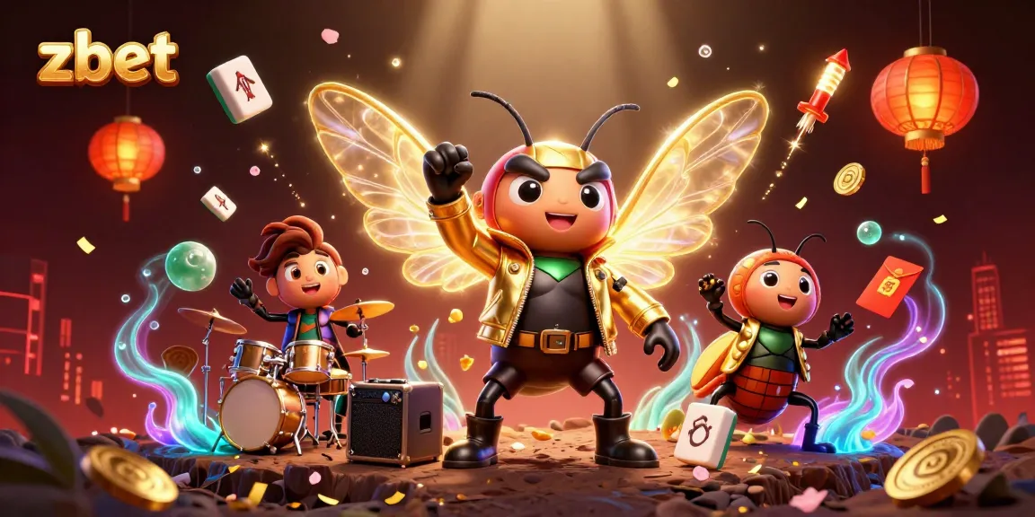 Zbet elevates gaming experiences with vibrant 3D illustration of a rock star and lively game elements.