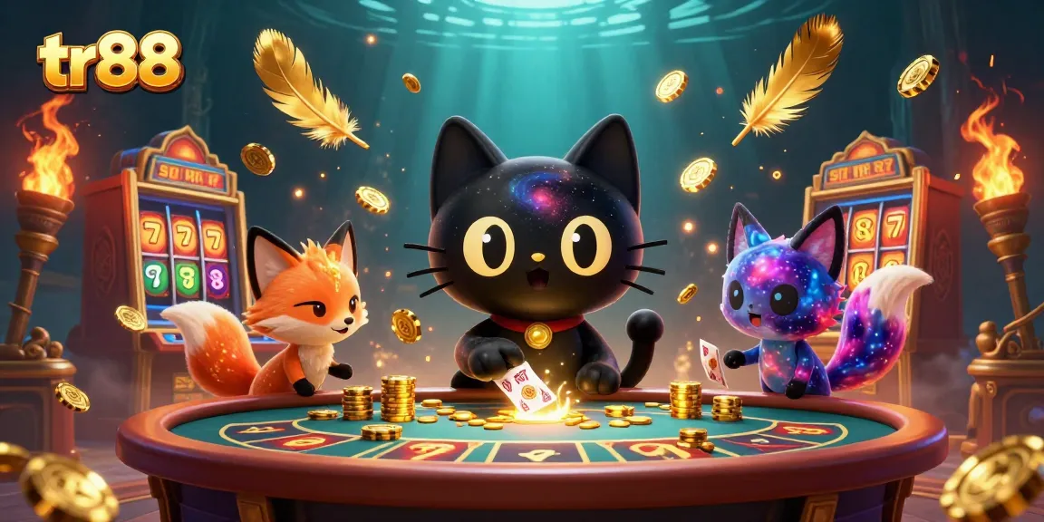 Engage with tr88 casino action in a vibrant cosmic setting packed with colorful gaming elements.