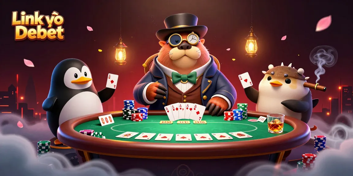 Experience underwater poker excitement with Link vào Debet, featuring whimsical characters and dynamic game elements.
