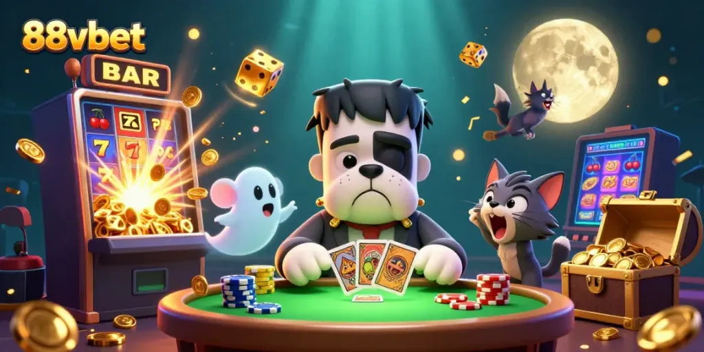 Experience thrilling gameplay at 88vbet with vibrant characters and immersive casino elements.