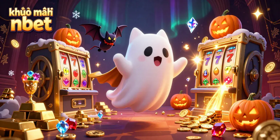 Engage with khuyến mãi nbet through a dynamic haunted casino illustration showcasing winning themes.