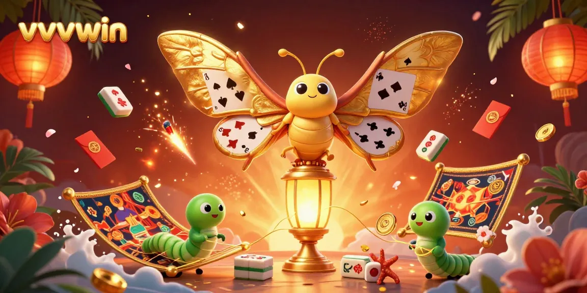 Experience the excitement of vvvwin with vibrant casino elements and engaging characters in a dynamic 3D illustration.