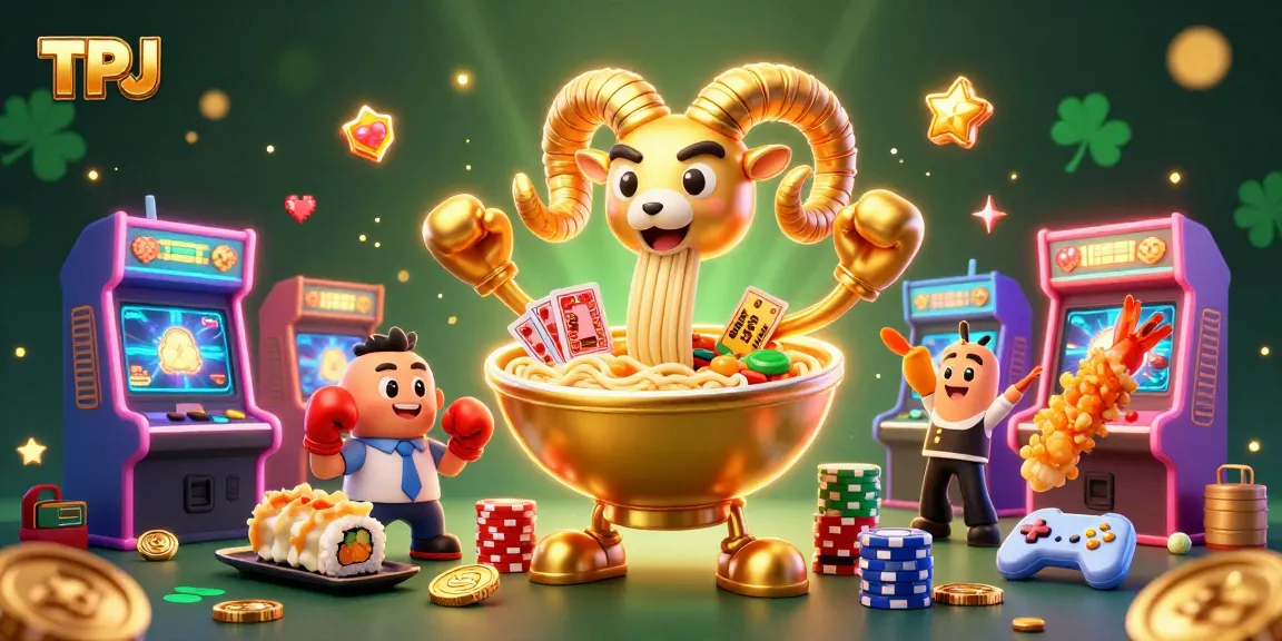 Engage in thrilling gameplay at TPJ with creative characters in a vibrant casino scene.