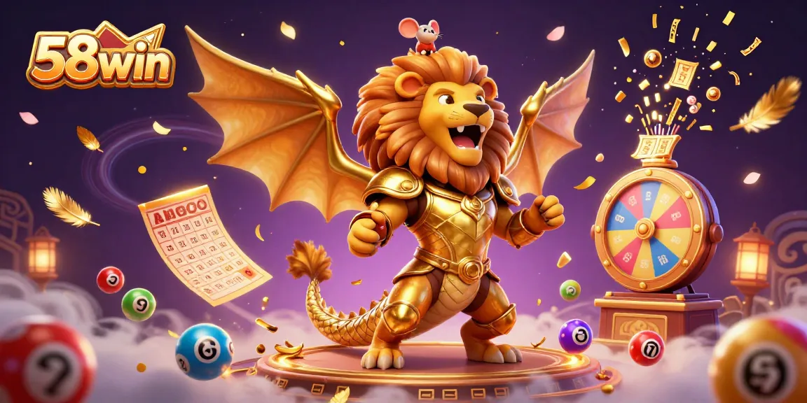 Engage in thrilling gameplay at 58win with colorful elements and a captivating scene filled with lottery excitement.