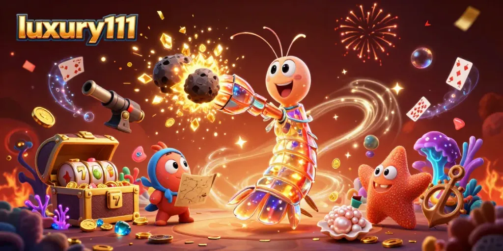 Experience the excitement of luxury111 with a galactic samurai amidst exploding slot treasures.