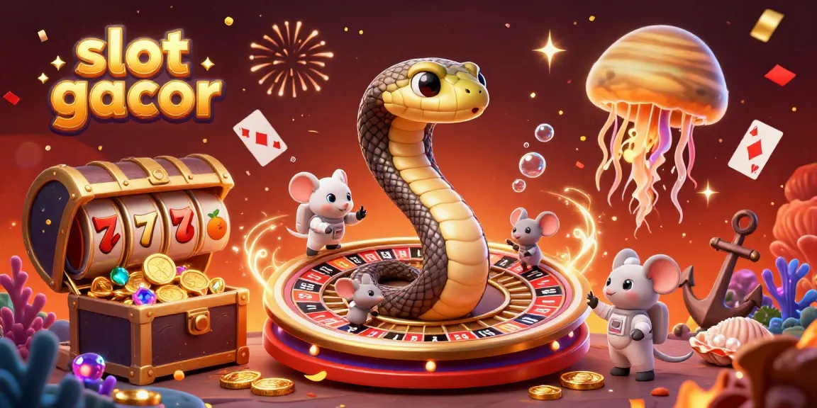 Engage with slot gacor through an ultra-detailed cosmic casino illustration featuring astronauts betting on a Saturn roulette wheel.