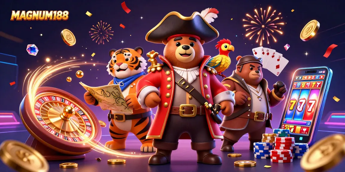 Engage in thrilling games at MAGNUM188 with our dynamic online casino experience featuring pirates and treasure!