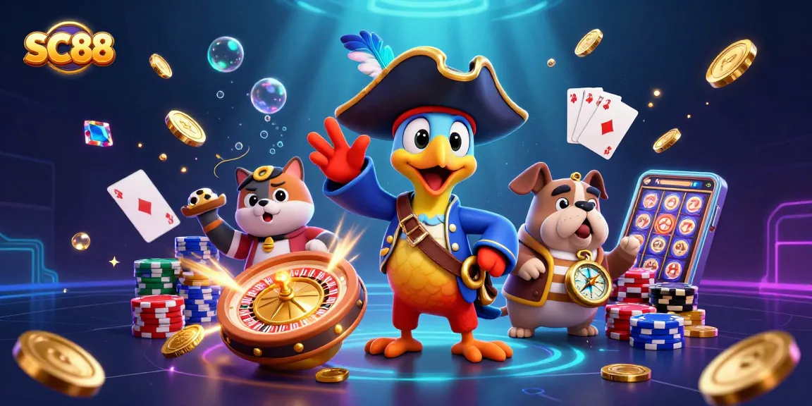Spin the roulette and win big at SC88 with vibrant casino characters and engaging action!