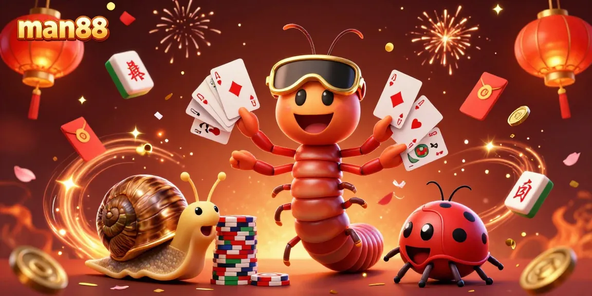 Experience thrilling moments at man88 with a unique 3D game illustration showcasing excitement in gambling.