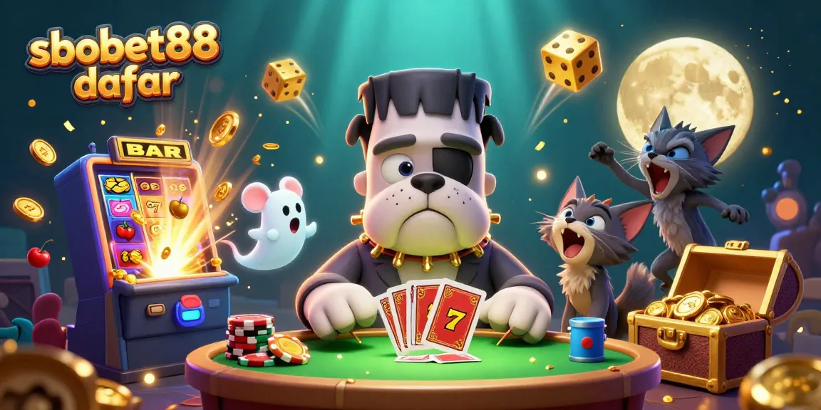 Engage in thrilling sbobet88 daftar gaming with our lively casino characters showcasing exhilarating card action.