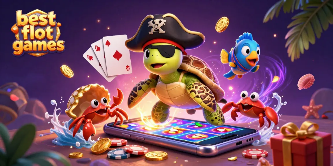 Win big with the best free slot games in this vibrant 3D casino scene featuring underwater treasures.