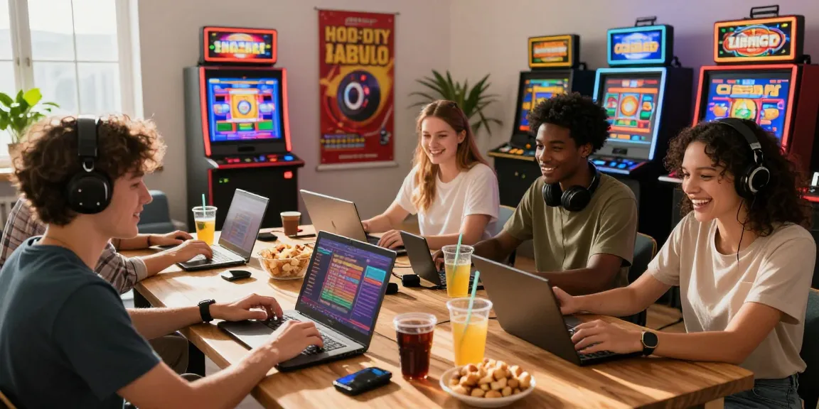 Exciting gaming experience at https://eviz.org.uk showcasing friends playing at a credit card casino.