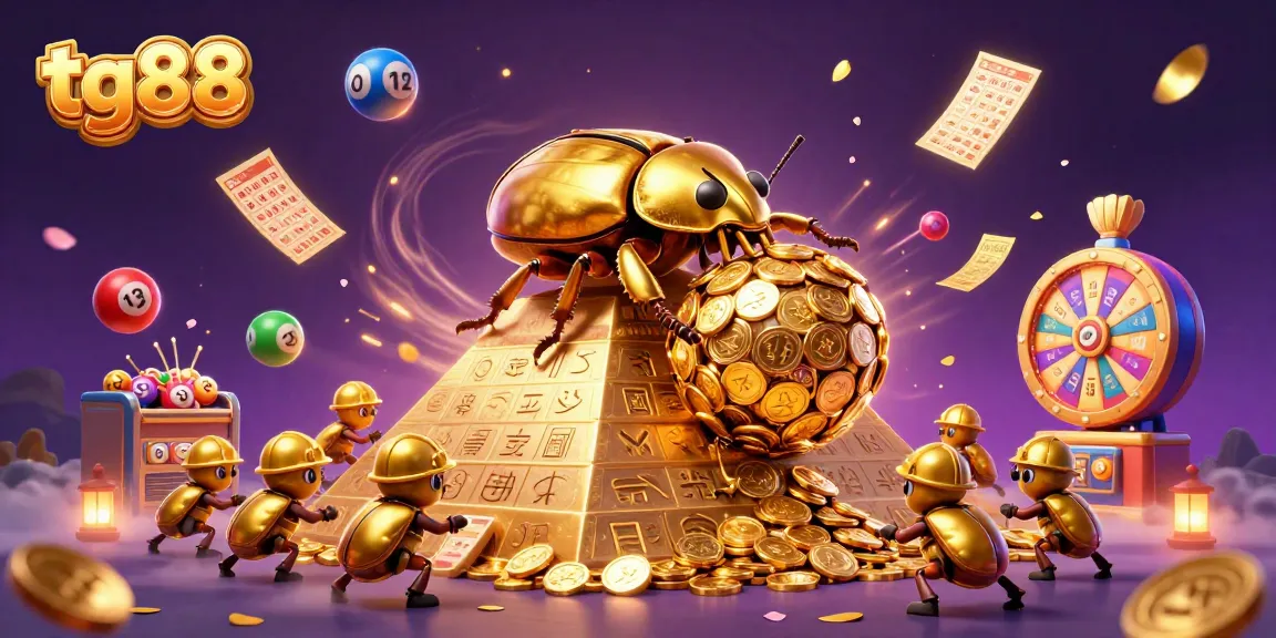 Experience thrilling gameplay with tg88's vibrant casino elements in a dynamic illustration.