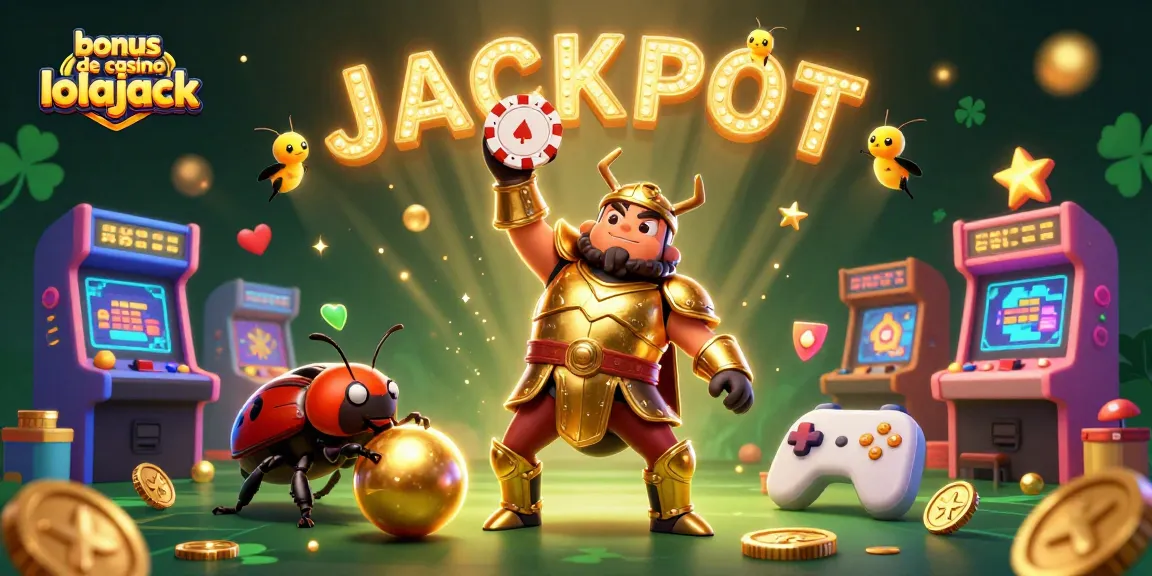 Profitez du bonus de casino lolajack en célébrant avec des personnages et machines de casino colorés.