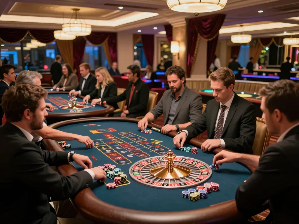 Players engaging in dynamic roulette gameplay at XX88 casino, capturing the thrill of betting and spinning the wheel
