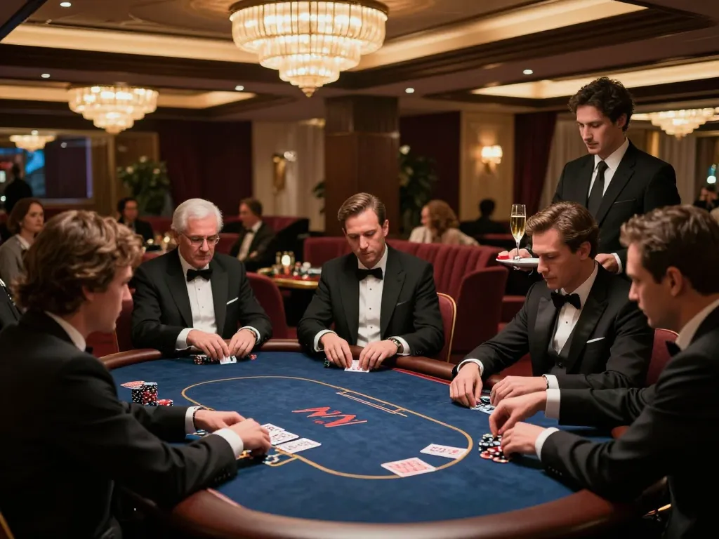 Experience the excitement of high-stakes poker at 78WIN in a luxurious VIP casino setting.