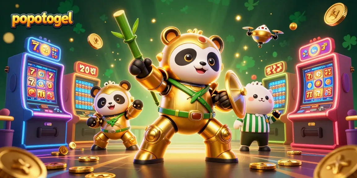 Experience popotogel's vibrant slot machine arena with unique characters and dynamic gaming elements.