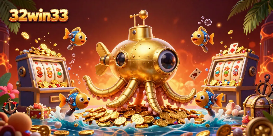 Experience exciting gameplay at 32win33 with animated slot machines and golden treasures.