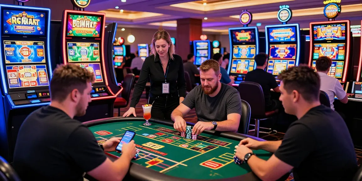 Enthusiastic players at credit card casinos engaging with games at https://saintnicolasplace.co.uk, highlighting vibrant gameplay and promotions.