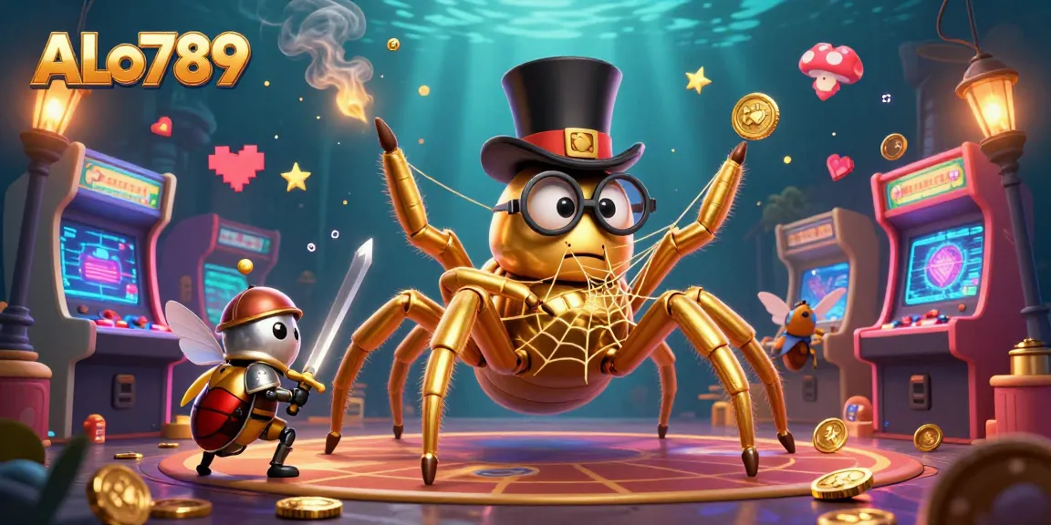 Experience ALo789's thrilling cockfighting spectacle with a golden tarantula and a beetle knight.