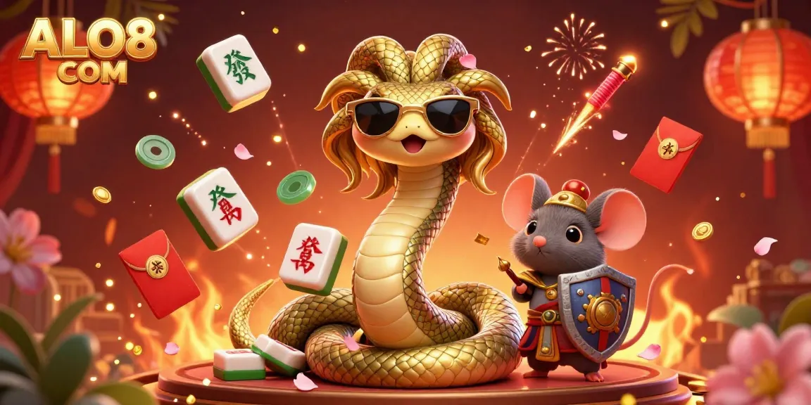 Play and win exciting games at ALO8 COM, featuring vibrant characters and stunning visuals in this animated casino scene.