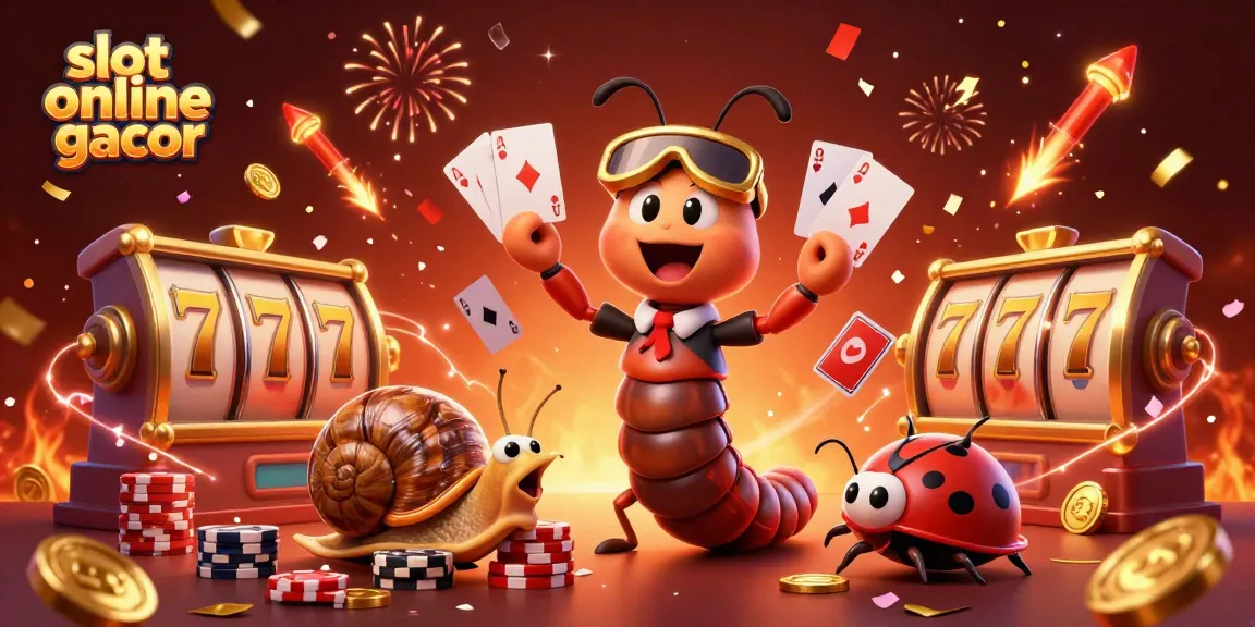Menangkan jackpot dengan slot online gacor di gambar 3D dealer kartun dan pemain bersemangat.