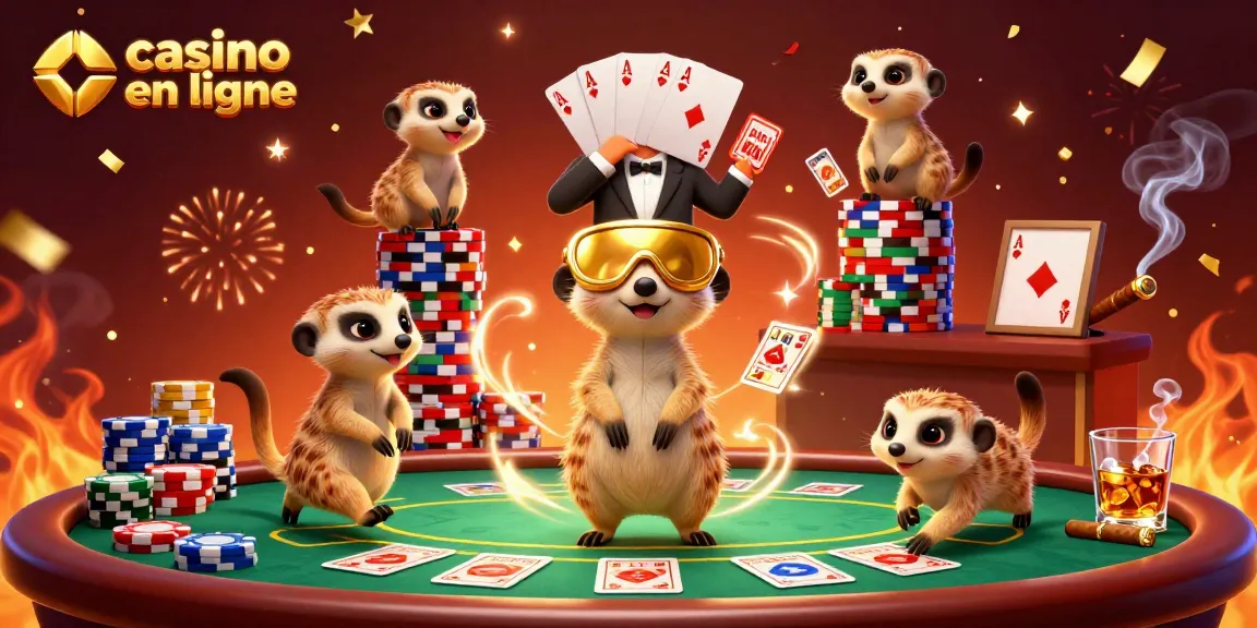 Plongez dans l'univers du casino en ligne avec des suricates animant une expérience de jeu passionnante.