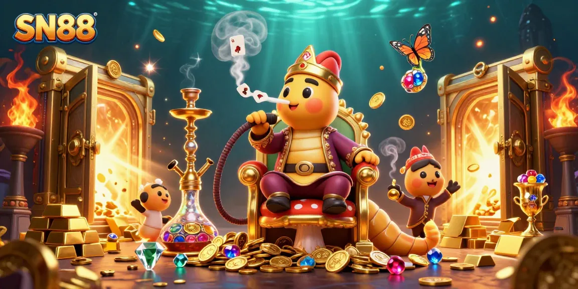 Engage in thrilling action at SN88 with a vibrant casino-themed illustration showcasing rich game elements.