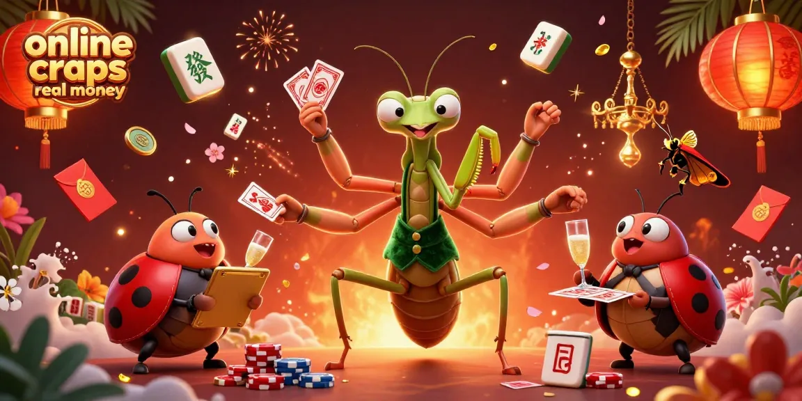 Experience thrilling online craps real money gameplay with vibrant casino characters and dynamic elements.