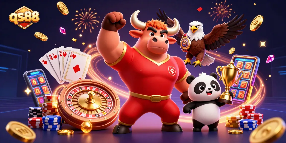 Experience thrilling wins at qs88 with vibrant 3D casino characters celebrating jackpot victories.