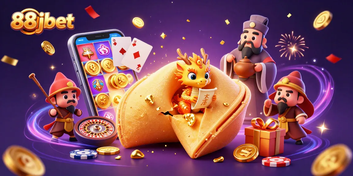 Win big with 88jbet's exciting games featuring a golden cookie dragon and fortune scrolls!