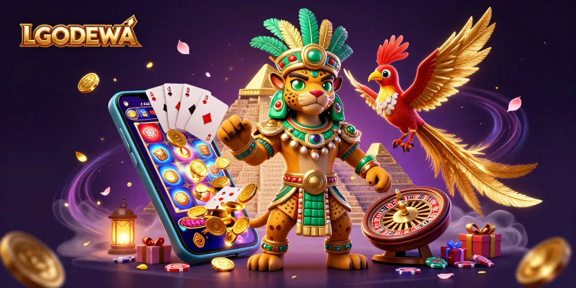 Experience thrilling gameplay with LGODEWA's vibrant slot games featuring golden coins.