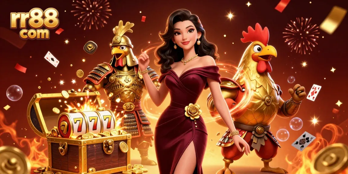 Experience the excitement of rr88 com as glamorous characters engage in thrilling gambling adventures with vibrant rewards.