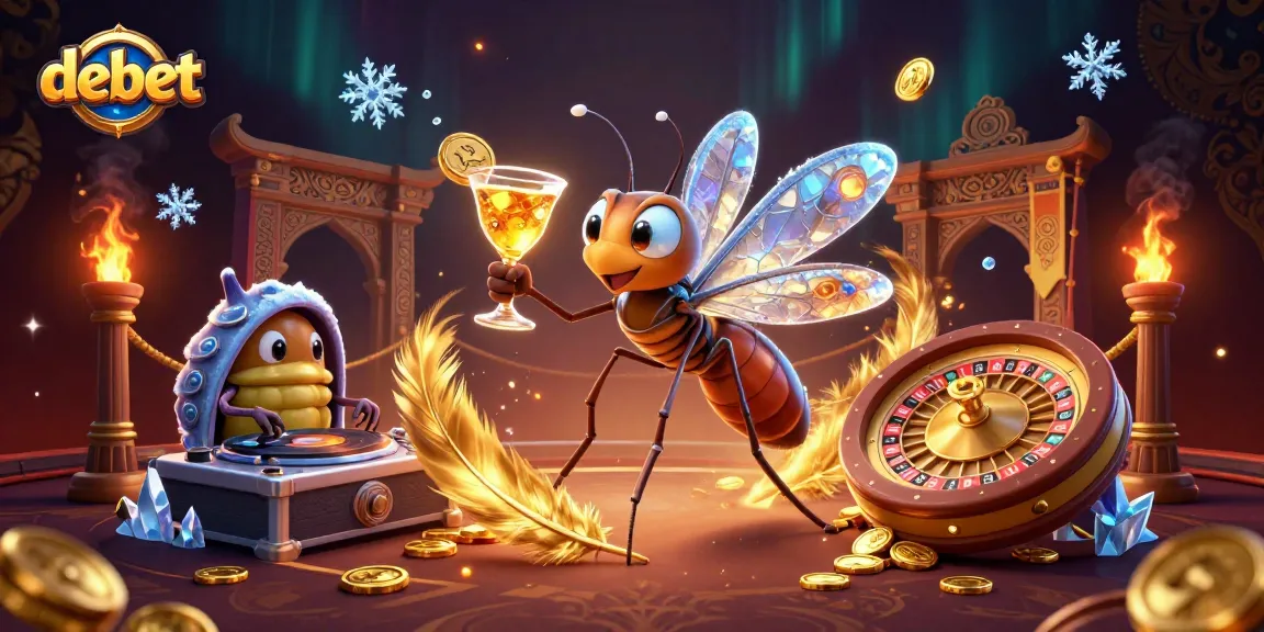 Experience debet's vibrant casino energy with a frozen mosquito mascot and dynamic DJ.
