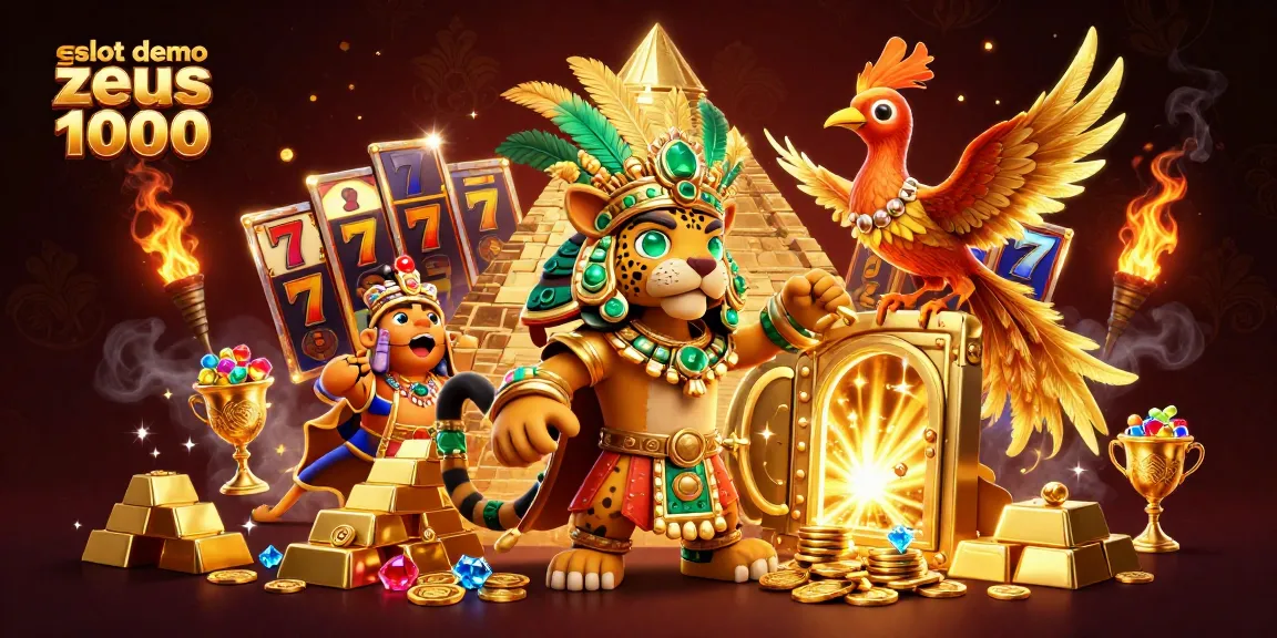 Spin the reels for big wins in slot demo zeus 1000, featuring vibrant characters and golden treasures.